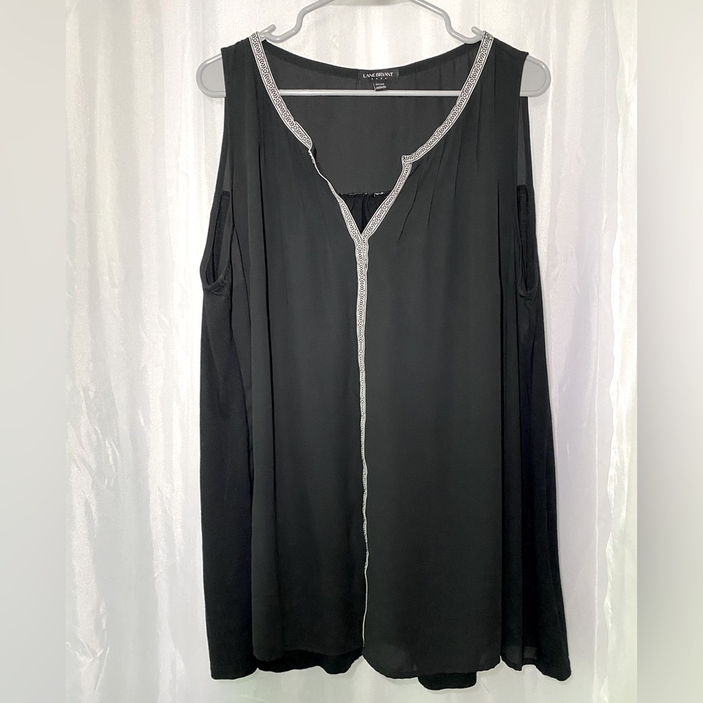 Dressy Sleeveless Black Top, Lane Bryant